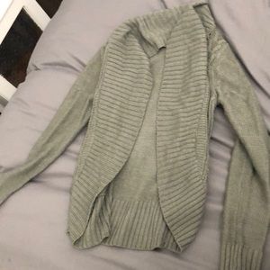 Grey knit cardigan
